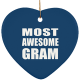 Most Awesome Gram - Heart Ornament