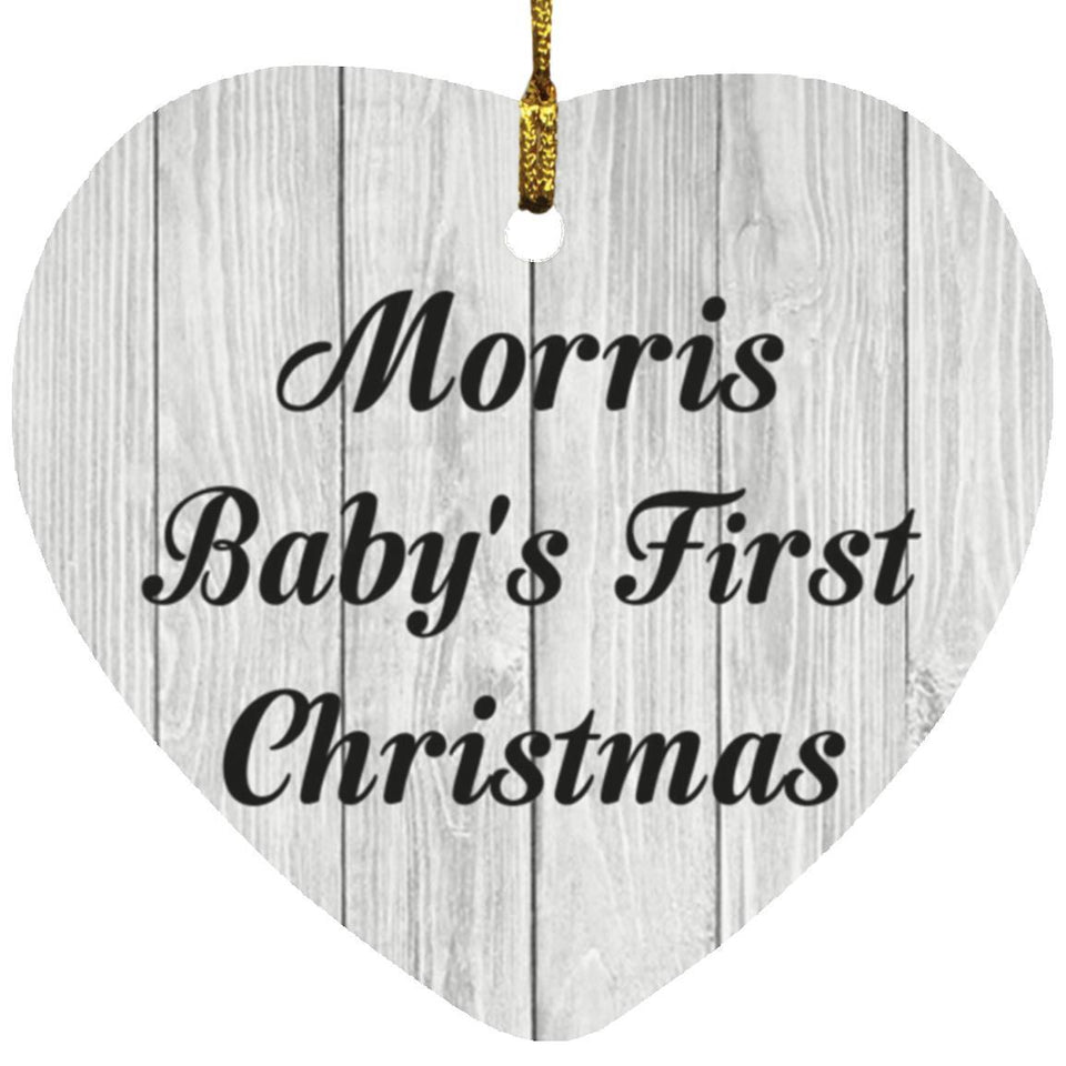 Morris Baby's First Christmas - Heart Ornament F