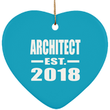 Architect Established EST. 2018 - Heart Ornament