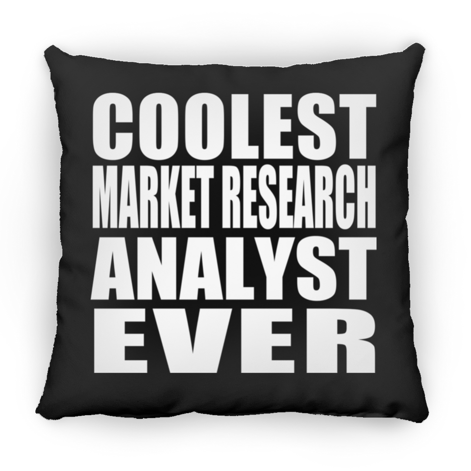 Coolest Market Research Analyst Ever - Throw Pillow Black