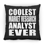 Coolest Market Research Analyst Ever - Throw Pillow Black