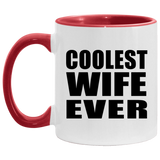 Coolest Wife Ever - 11oz Accent Mug Red