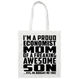 Proud Economist Mom Of Awesome Son - Tote Bag White