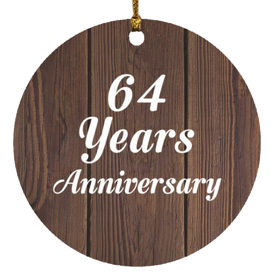 64th Anniversary 64 Years Anniversary - Circle Ornament D