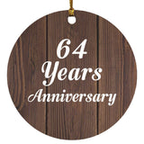 64th Anniversary 64 Years Anniversary - Circle Ornament D