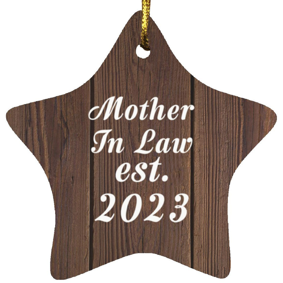 Mother In Law Established Est. 2023 - Star Ornament D