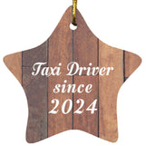 Taxi Driver Since 2024 - Star Ornament E