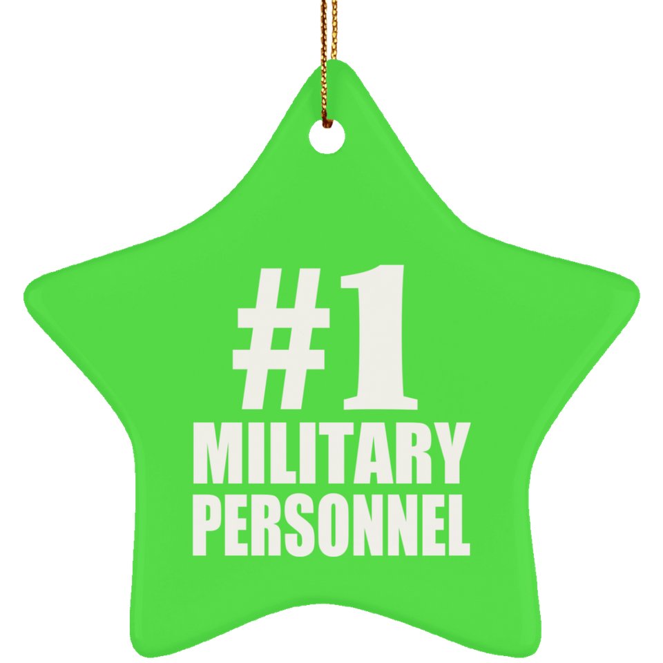 Number One #1 Military Personnel - Star Ornament
