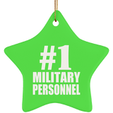 Number One #1 Military Personnel - Star Ornament