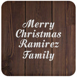 Merry Christmas Ramirez Family - Drink Coaster D