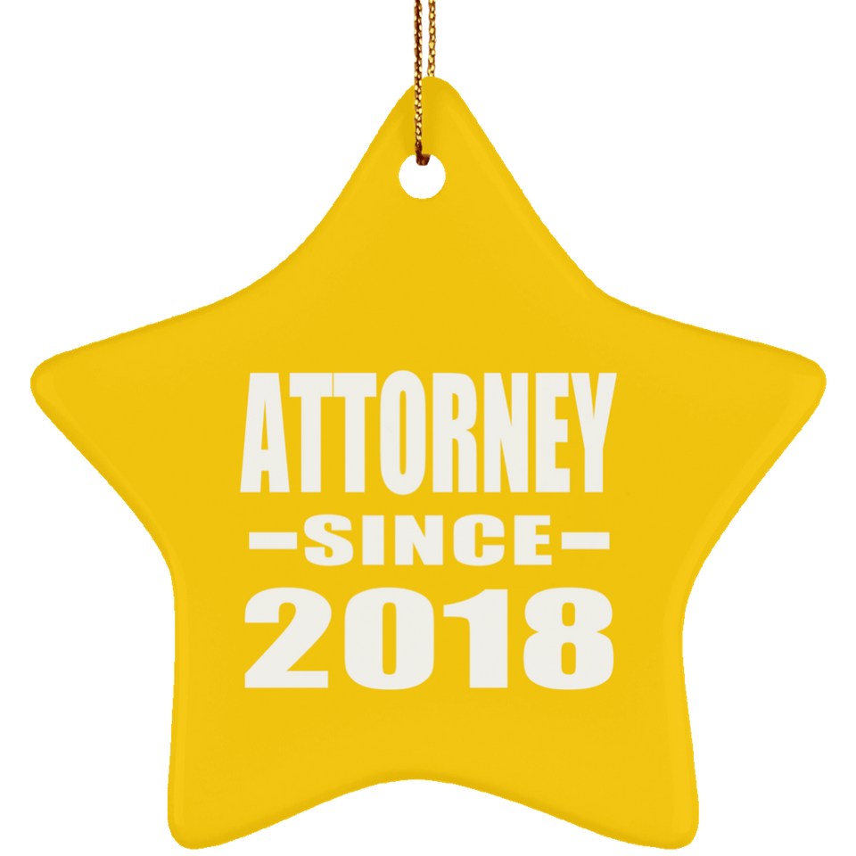 Attorney Since 2018 - Star Ornament
