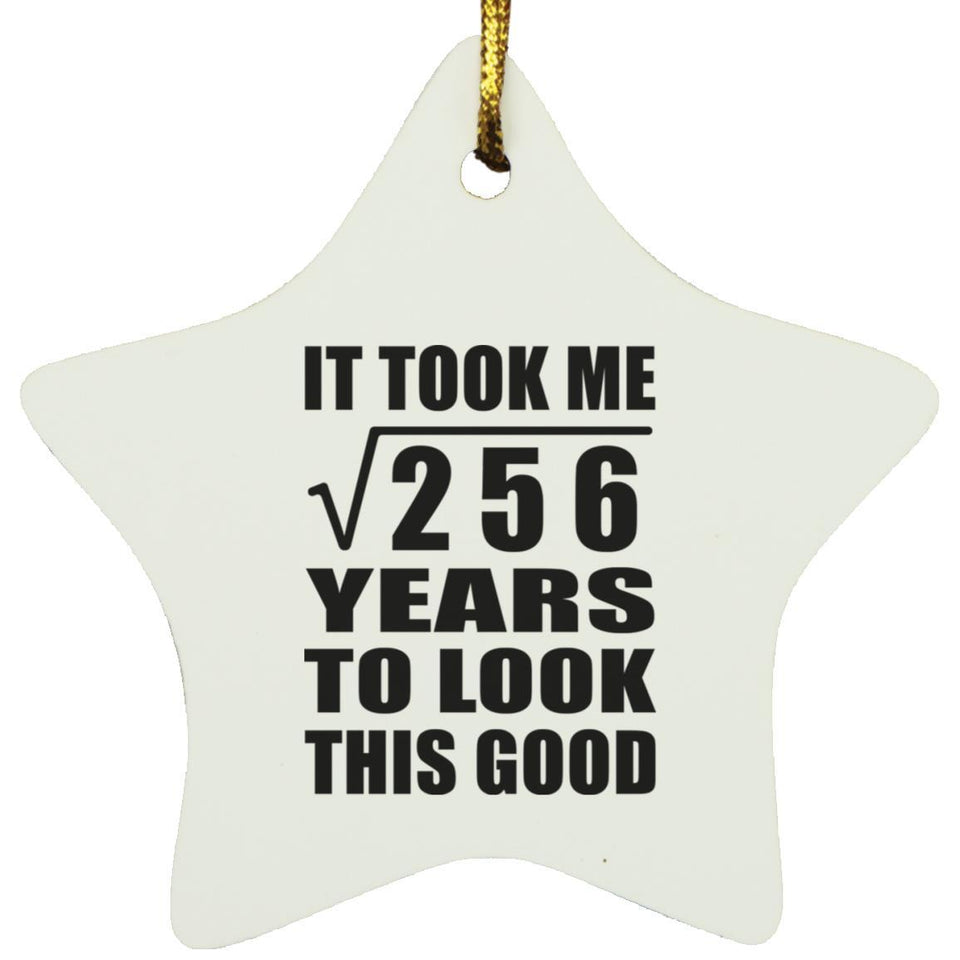 16th Birthday Took Square Root of 256 Years To Look Good - Star Ornament