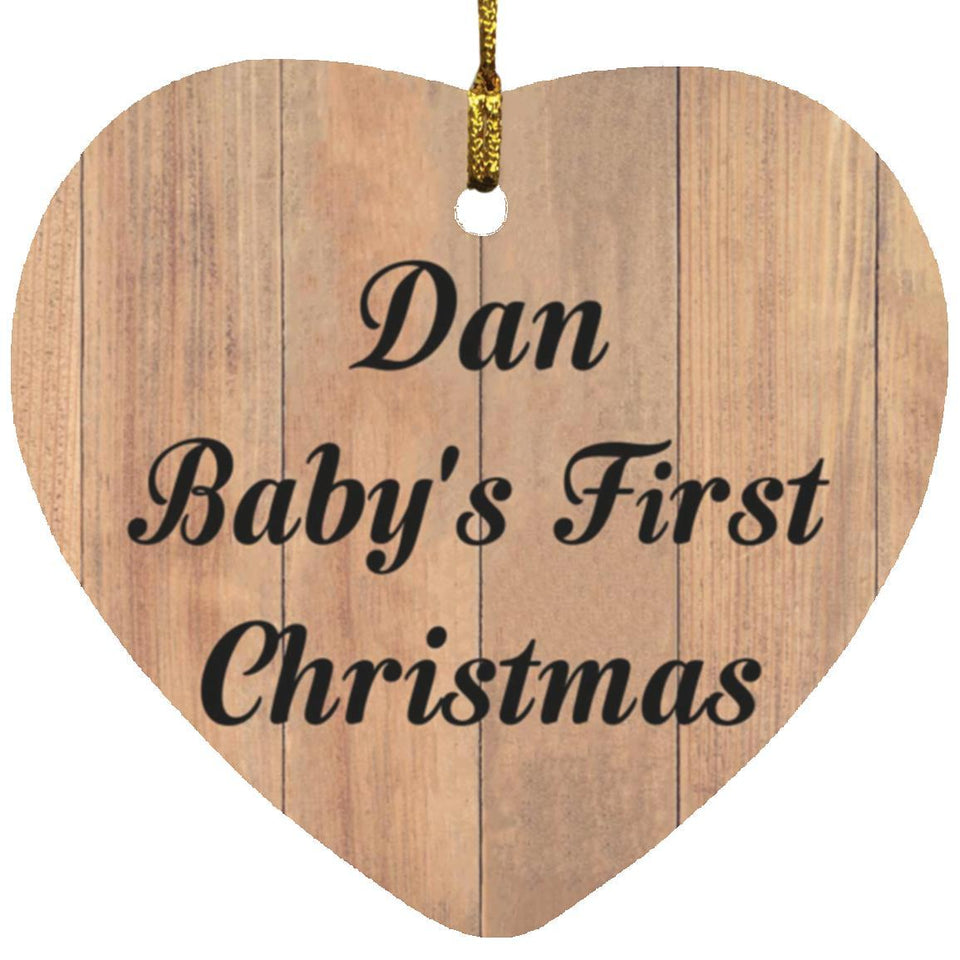 Dan Baby's First Christmas - Heart Ornament C