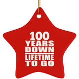 100th Anniversary 100 Years Down Lifetime To Go - Star Ornament