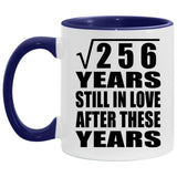 16th Anniversary Square Root Of 256 Years Still In Love - 11oz Accent Mug Purple