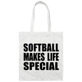 Softball Makes Life Special - Tote Bag White