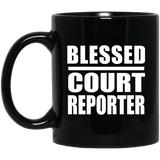 Blessed Court Reporter - 11oz Coffee Mug Black