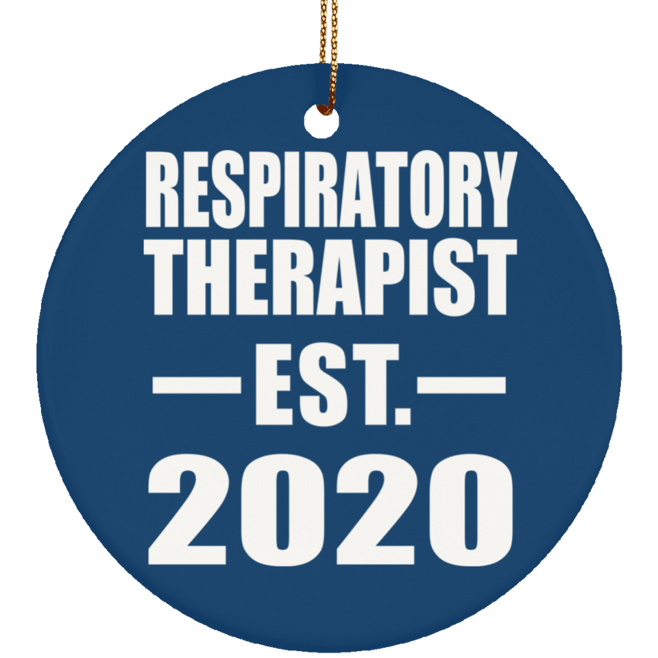 Respiratory Therapist Established EST. 2020 - Circle Ornament