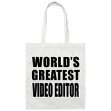 World's Greatest Video Editor - Tote Bag White