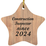 Construction Inspector Since 2024 - Star Ornament C