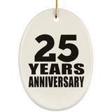 25th Anniversary 25 Years - Oval Ornament