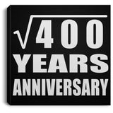 20th Anniversary Square Root of 400 Years Anniversary - Canvas Square