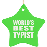 World's Best Typist - Star Ornament