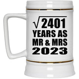 49th Anniversary Square Root of 2401 Years As Mr & Mrs 2023 - Beer Stein