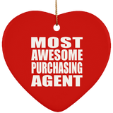 Most Awesome Purchasing Agent - Heart Ornament