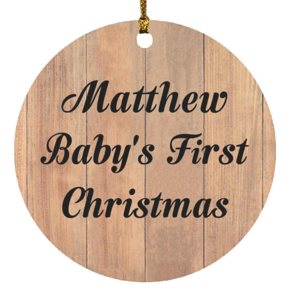 Matthew Baby's First Christmas - Circle Ornament C