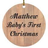 Matthew Baby's First Christmas - Circle Ornament C