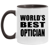 World's Best Optician - 11oz Accent Mug Black