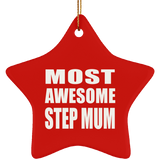 Most Awesome Step Mum - Star Ornament