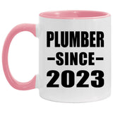 Plumber Since 2023 - 11oz Accent Mug Pink