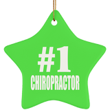Number One #1 Chiropractor - Star Ornament