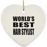 World's Best Hair Stylist - Heart Ornament