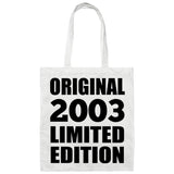 21st Birthday Original 2003 Limited Edition - Tote Bag White