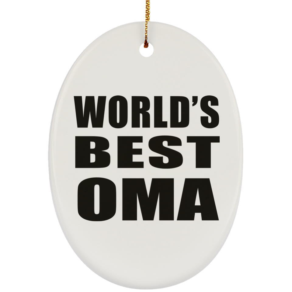 World's Best Oma - Oval Ornament