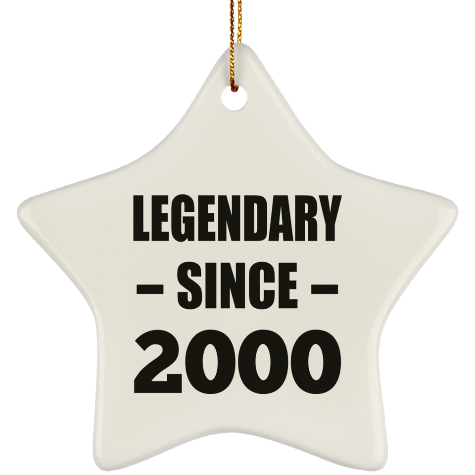 24th Birthday Legendary Since 2000 - Star Ornament