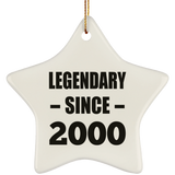 24th Birthday Legendary Since 2000 - Star Ornament