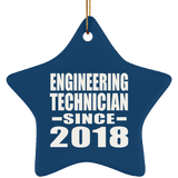 Engineering Technician Since 2018 - Star Ornament