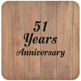 51st Anniversary 51 Years Anniversary - Drink Coaster C