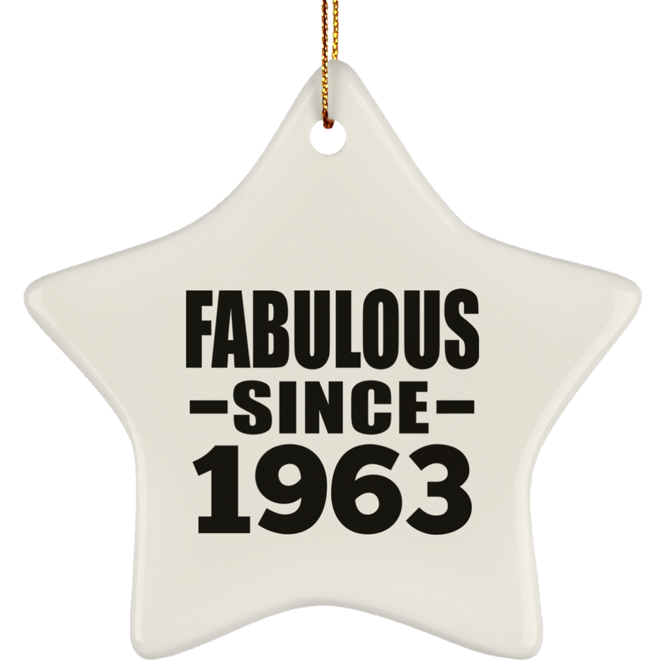 61st Birthday Fabulous Since 1963 - Star Ornament