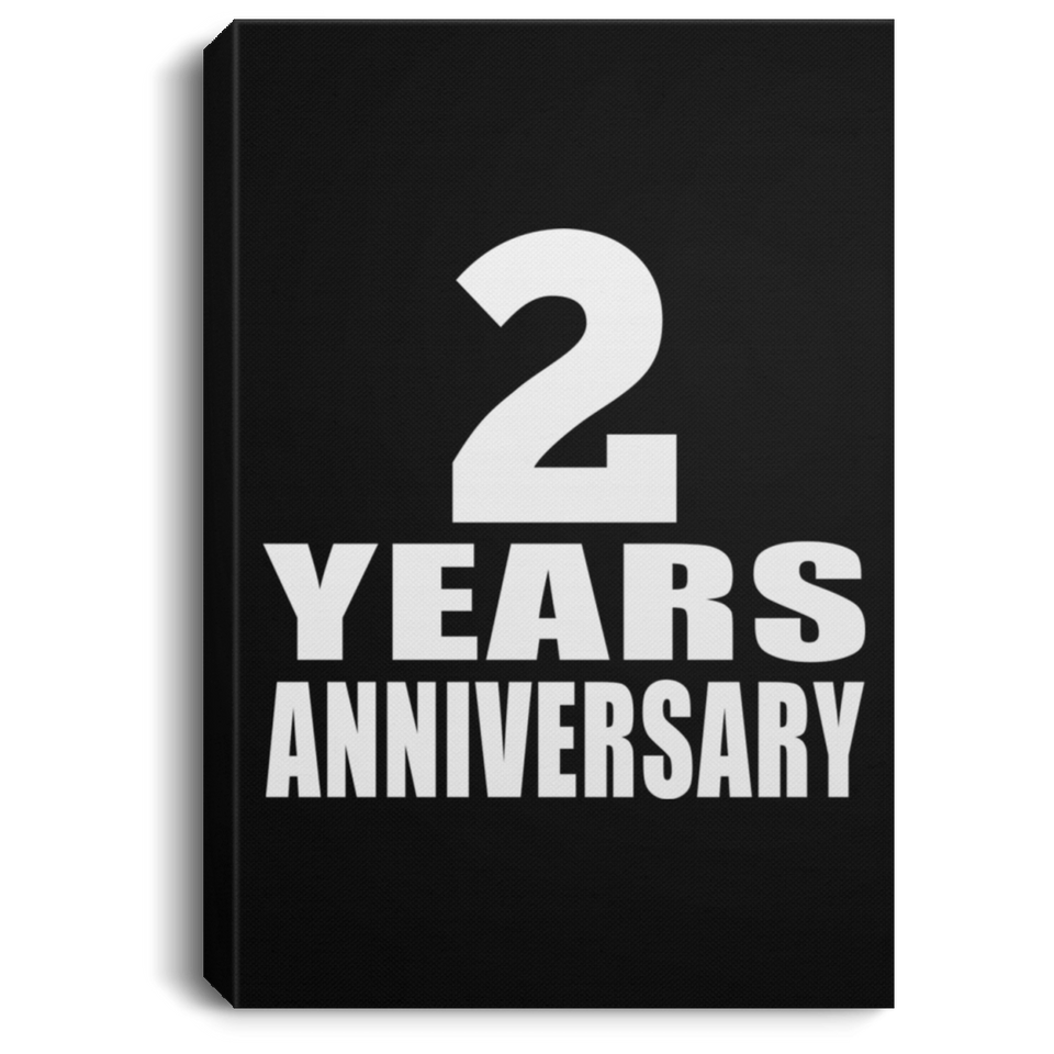2nd Anniversary 2 Years Anniversary - Canvas Portrait