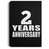 2nd Anniversary 2 Years Anniversary - Canvas Portrait