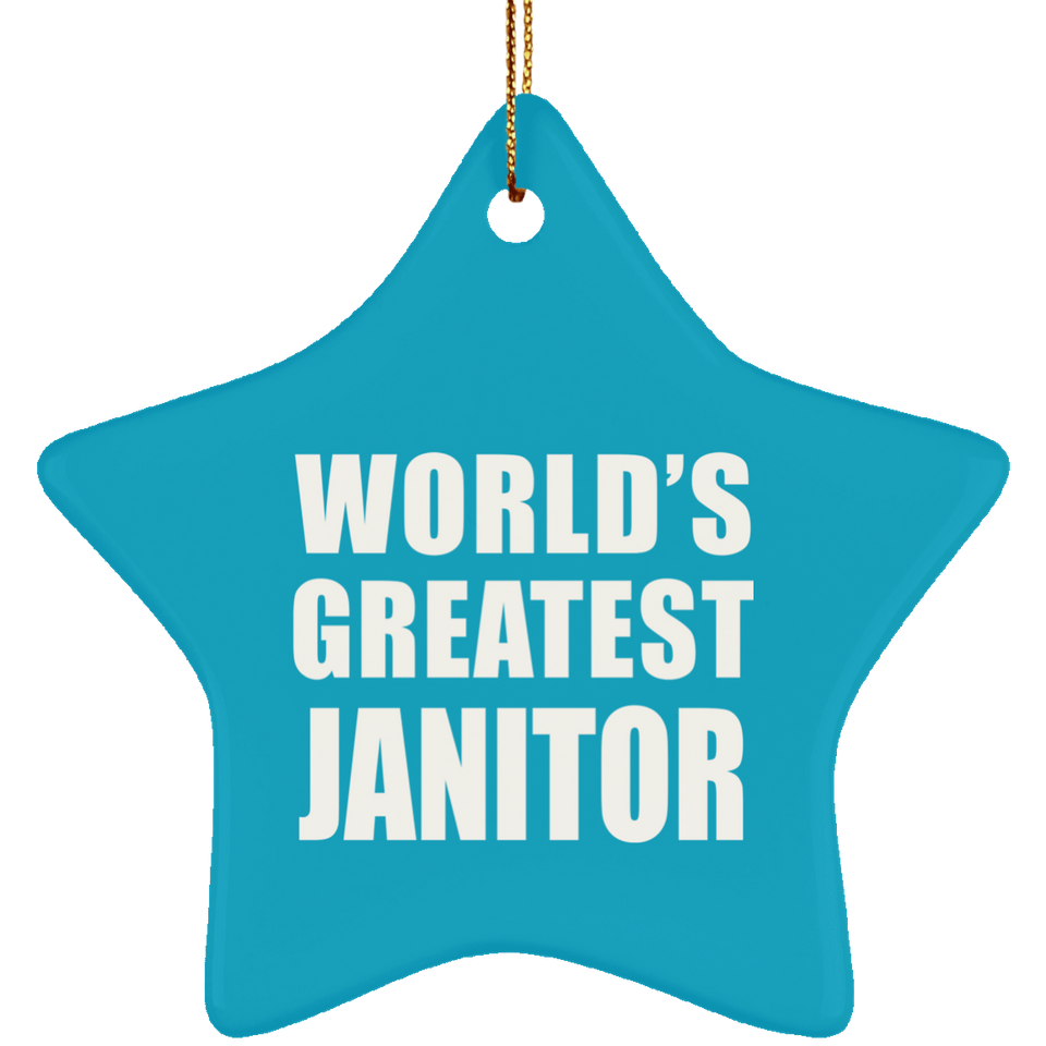 World's Greatest Janitor - Star Ornament