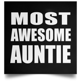 Most Awesome Auntie - Poster Square