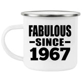 57th Birthday Fabulous Since 1967 - 12oz Camping Mug