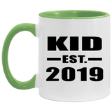 Kid Established EST. 2019 - 11oz Accent Mug Green