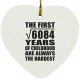 78th Birthday Square Root of 6084 Years of Childhood - Heart Ornament